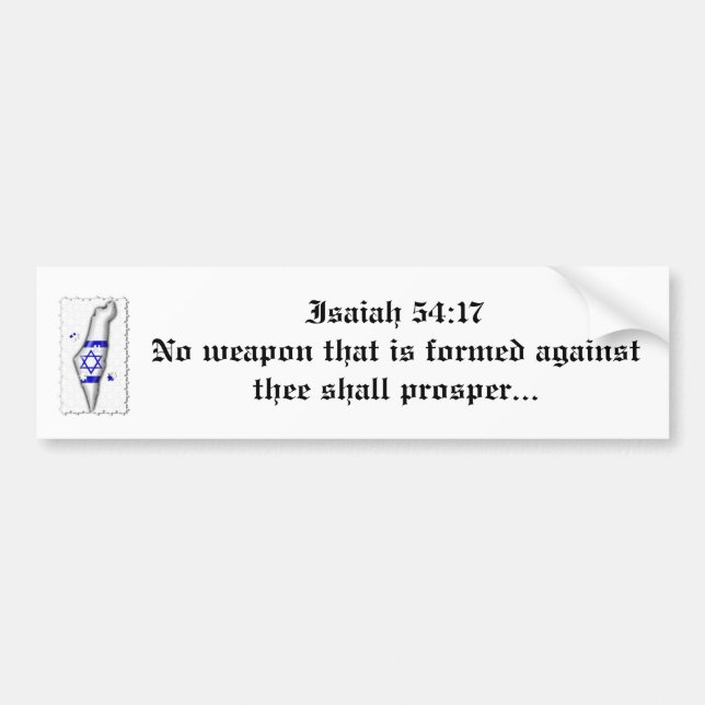 No Weapon Shall Prosper Bumper Sticker (Front)
