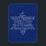 No Weapon Star of David Blue Magnet<br><div class="desc">The Star of David (Magen David) formed with the words from Isaiah 54:17 "No weapon that is formed against you shall prosper, and every tongue that shall rise up against you in judgment you shall prove wrong. This is the heritage of the servants of YHVH and their righteousness is of...</div>