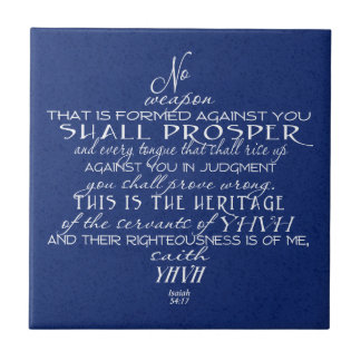 No Weapon Star of David Blue Tile