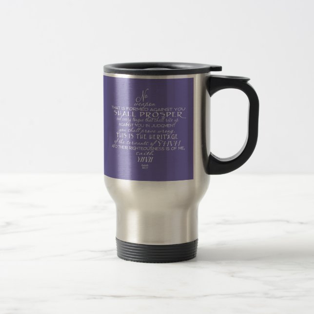 No Weapon Star of David (Custom Colour) Travel Mug (Right)