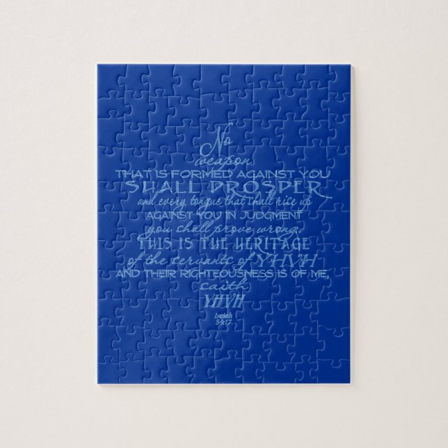 No Weapon Star of David Jigsaw Puzzle (Vertical)