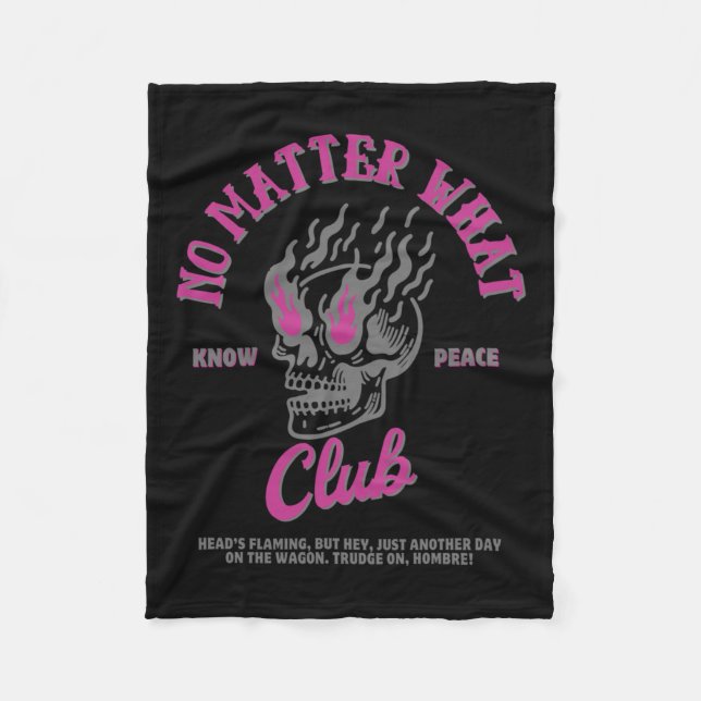 No What Club Sticker  Fleece Blanket (Front)