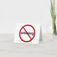 no whining note card