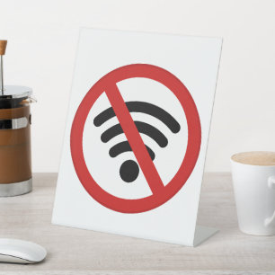 No Wi-fi network Pedestal Sign