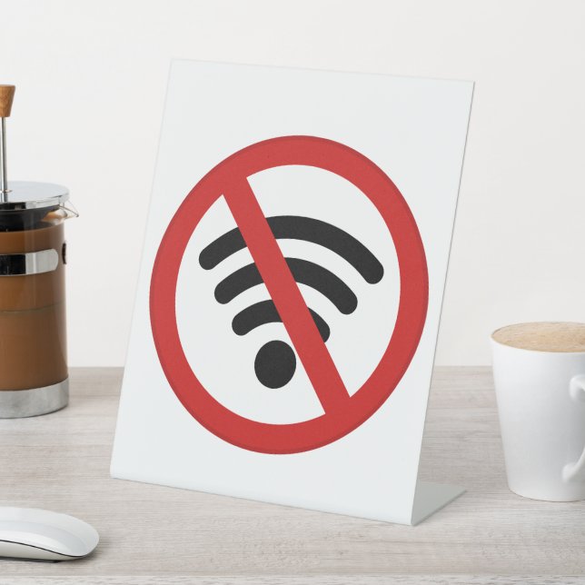 No Wi-fi network Pedestal Sign (In SItu)