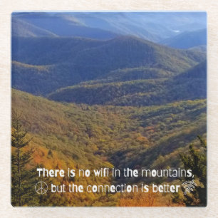 No WIFI Glass Coaster