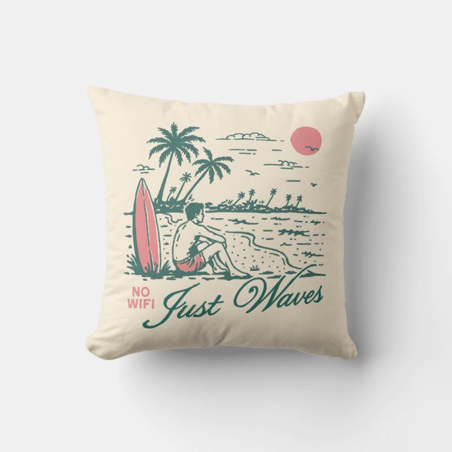 No Wifi Just Waves Cushion (Front)