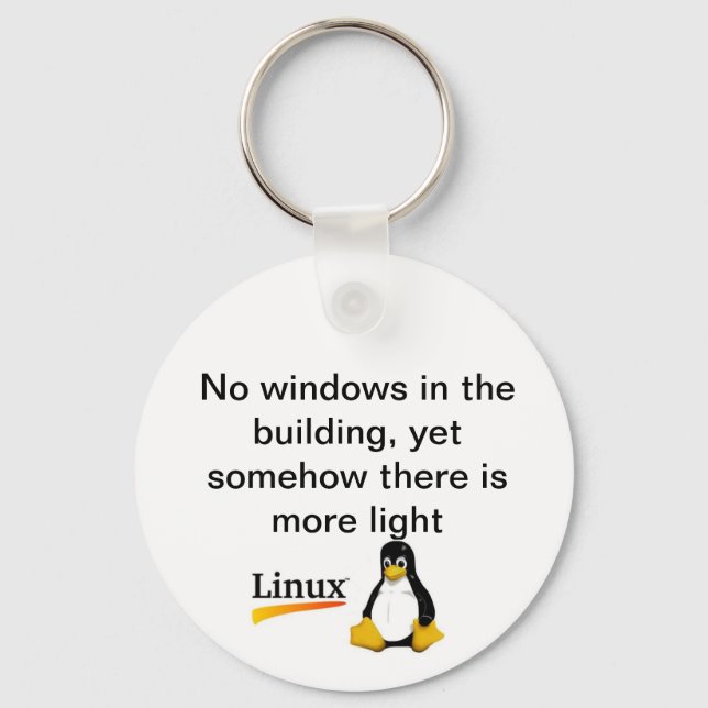No Windows Linux Key Ring (Front)