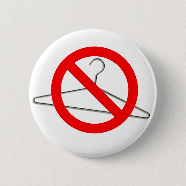 No Wire Hangers!!! 6 Cm Round Badge (Front)