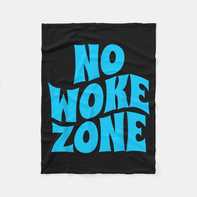 No Wokes Here, Funny Republican , Conservative Vot Fleece Blanket (Front)