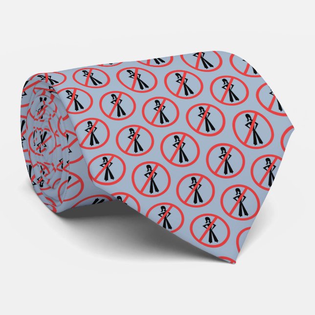 No Women Allowed Universal No Pictogram Tie (Rolled)