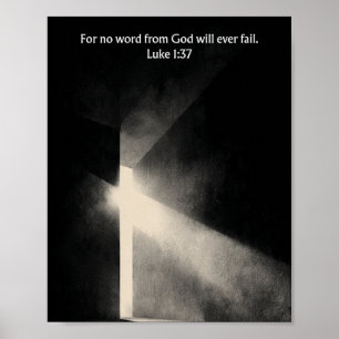 No Word From God Fails - Luke 1:37 Wall Art