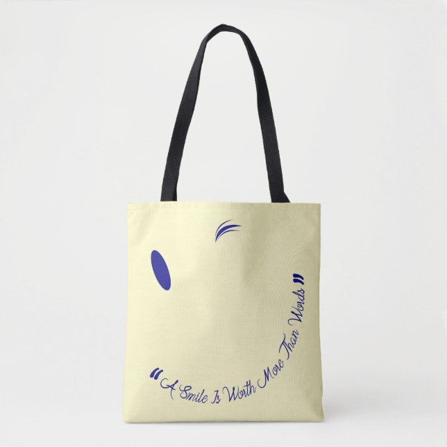 No Words, Smiles Say It All Tote Bag (Front)