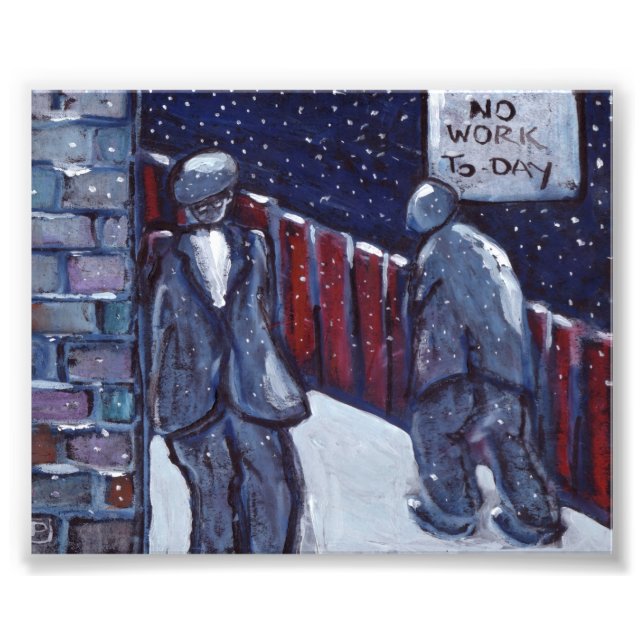 No work to-day Photo print (Front)