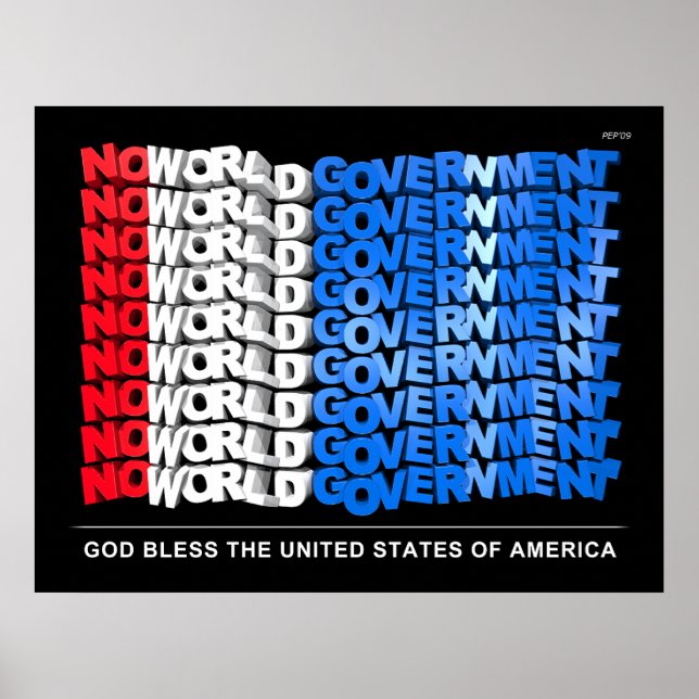 No World Government Poster (Front)