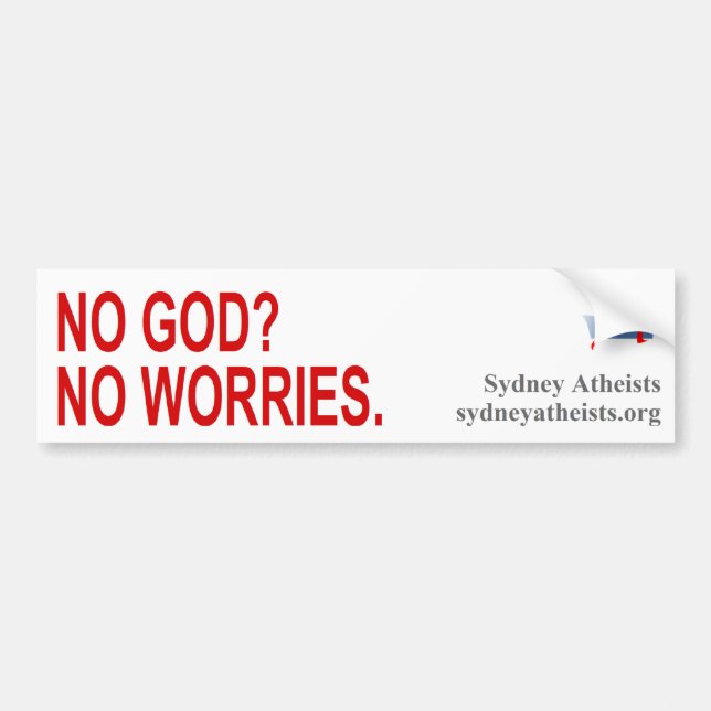 No Worries Bumper Sticker (Front)