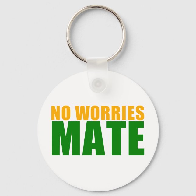 no worries mate key ring (Front)