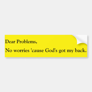 No Worries Quote Bumper Sticker