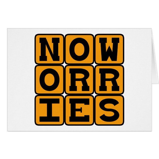 No Worries, Without A Care (Front Horizontal)