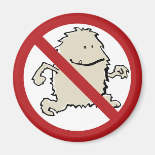 No yeti allowed! magnet