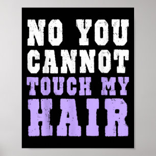 No You Cannot Touch My Hair Funny Humor  Poster