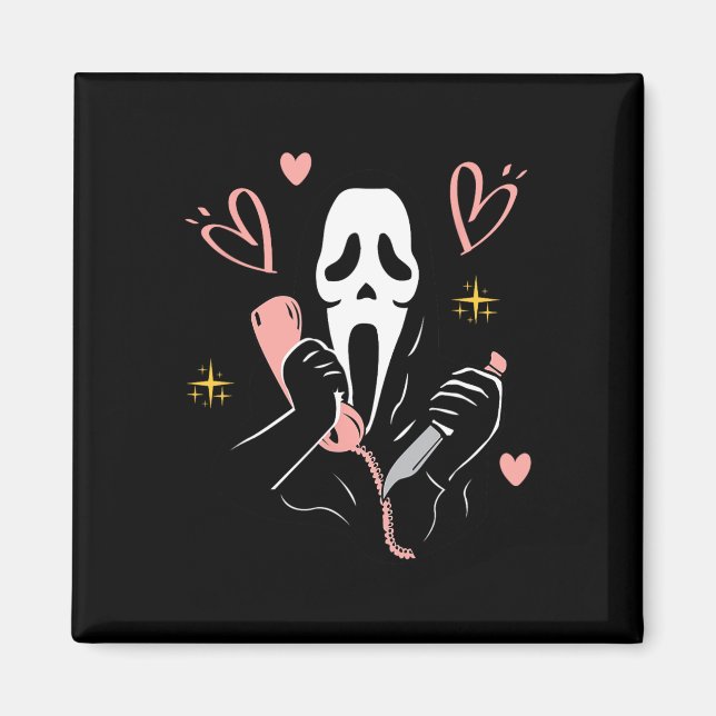 No You Hang Up First Ghost Calling Halloween  Magnet (Front)