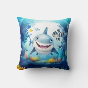 Noa the Shark and Casper, Her Best Fish Friend Cushion