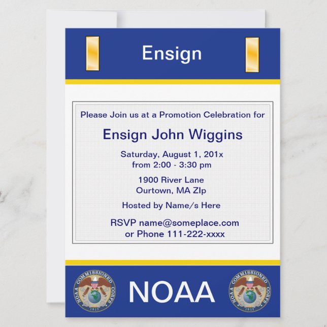 NOAA Ensign Invitation (Front)