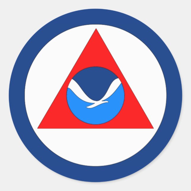 NOAA Flag Classic Round Sticker (Front)