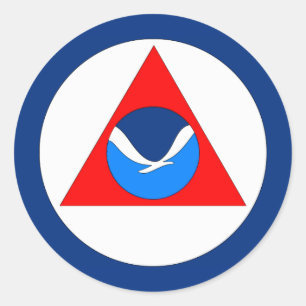 NOAA Flag Classic Round Sticker