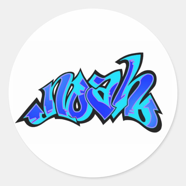 noah 2 classic round sticker (Front)