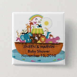 noah ark 15 cm square badge
