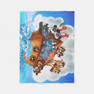 Noah Ark cartoon kids blanket bedroom