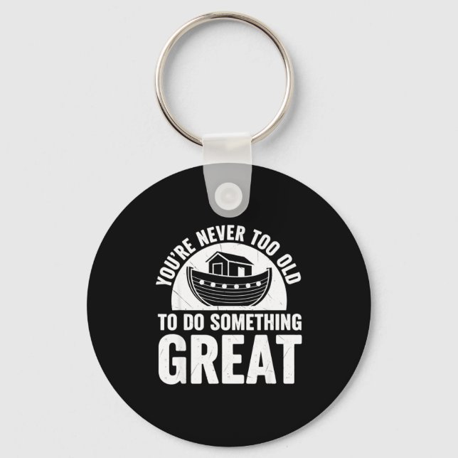 Noah Ark Church Christian Travel Faith You're Neve Key Ring (Front)