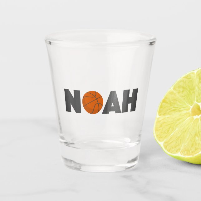 Noah Basketball Shot Glass (Front)