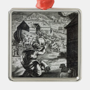 Noah entreth the Ark Metal Tree Decoration