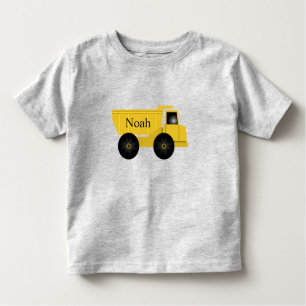 Noah Personalised Dump Truck Toddler T-Shirt