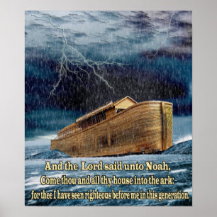 Noah"s ark and prayer poster