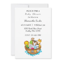 Noah´s Ark Baby Shower Invitation