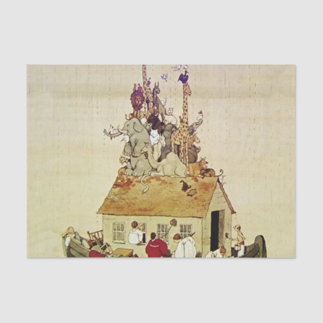 “Noah’s Ark” by W Heath Robinson Tissue Paper (Front)