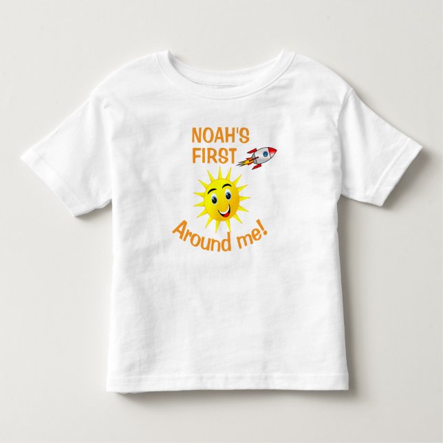 Noah’s First Journey: Perfect 1st Birthday Gift    Toddler T-Shirt (Front)