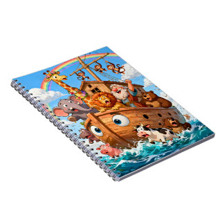 Noah’s Great Ark Adventure-Cute Animals & Rainbow Notebook