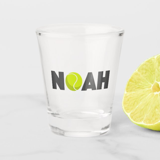 Noah Tennis Shot Glass (Front)