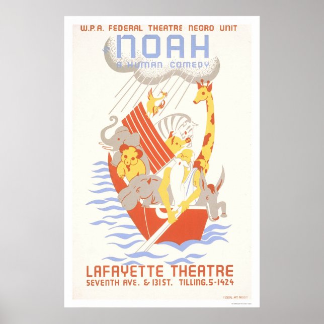 Noah & The Ark 1938 WPA Poster (Front)