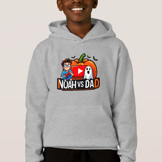 Noah Vs Dad Kids Pullover Sweatshirt (Front)