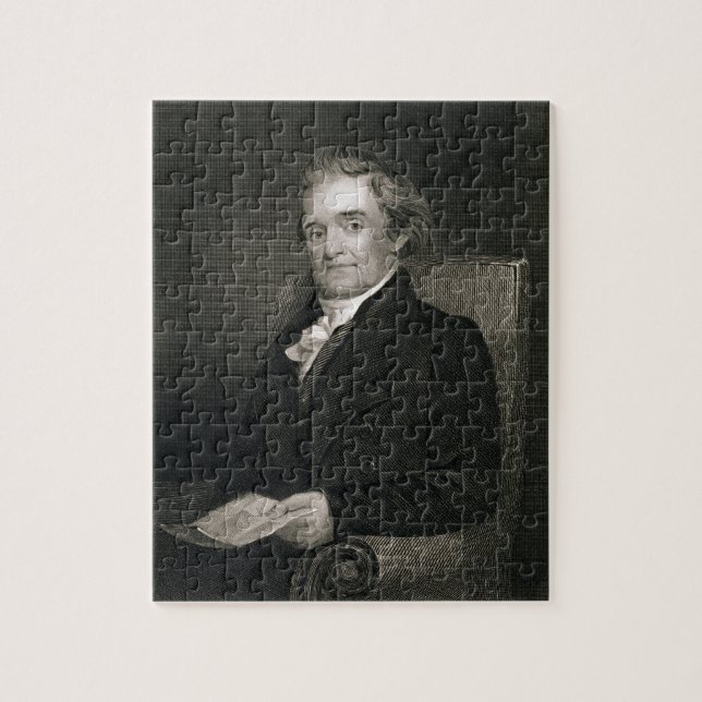 Noah Webster (1758-1843) engraved by Frederick W. Jigsaw Puzzle (Vertical)