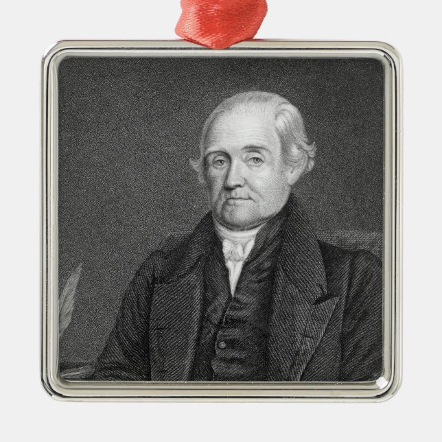 Noah Webster  engraved by G. Parker Metal Tree Decoration (Front)