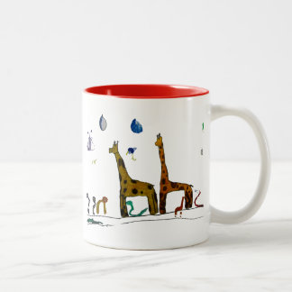 Noah's Animals Two-Tone Coffee Mug