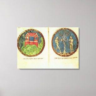 Noah's Ark and Adam and Eve Canvas Print
