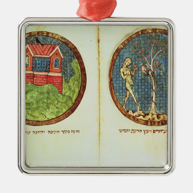 Noah's Ark and Adam and Eve Metal Tree Decoration (Front)